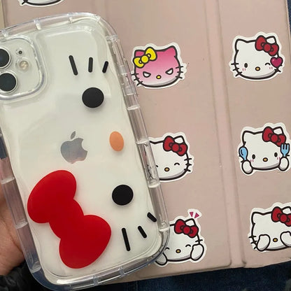 Transparent Hello Kitty Face Case