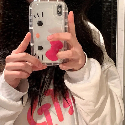 Transparent Hello Kitty Face Case