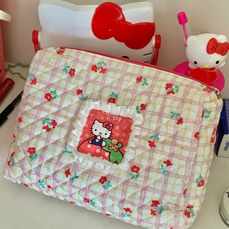 Fluffy Hello Kitty Toiletry Bag