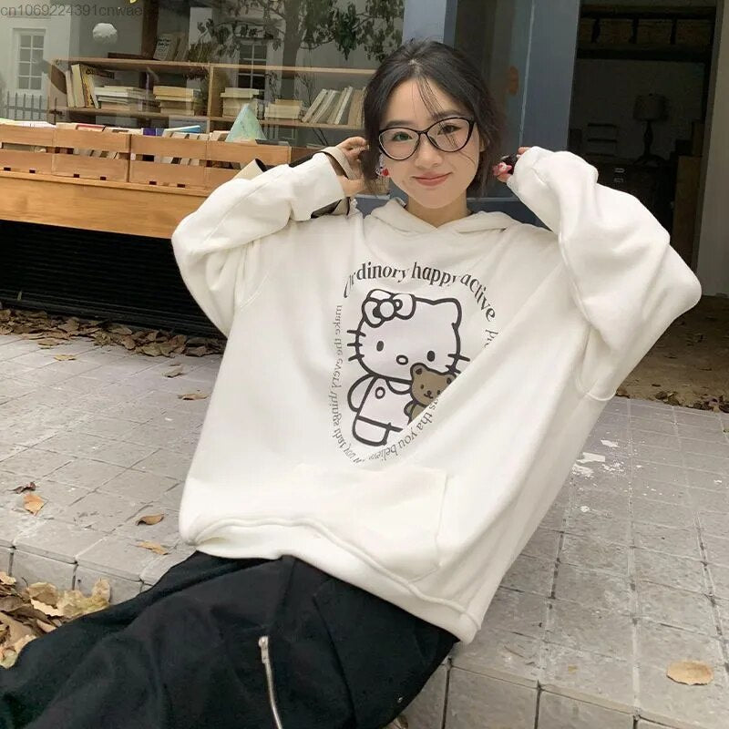 Hello Kitty Vintage Wash Oversized Hoodie