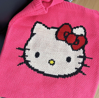 Blackpink Jisoo Knitted Pink Hello Kitty Tote Bag