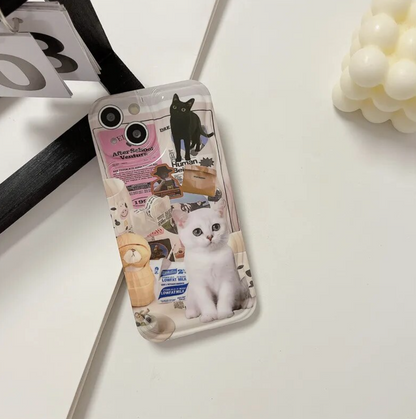 White Kitty Iphone Case