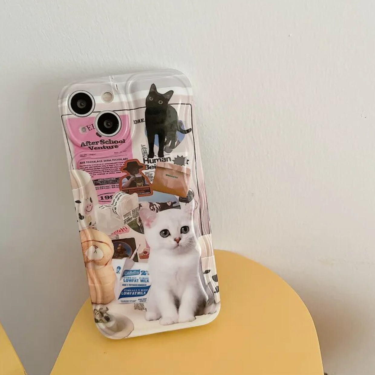 White Kitty Iphone Case