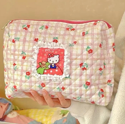 Fluffy Hello Kitty Toiletry Bag