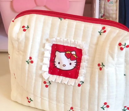 Fluffy Hello Kitty Toiletry Bag