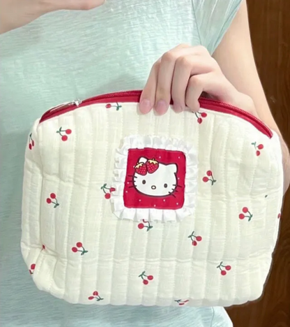 Fluffy Hello Kitty Toiletry Bag