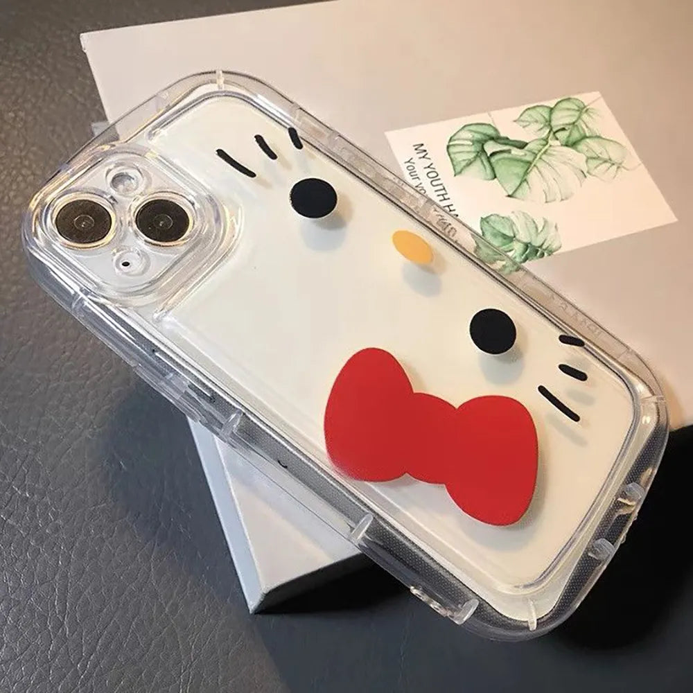 Transparent Hello Kitty Face Case